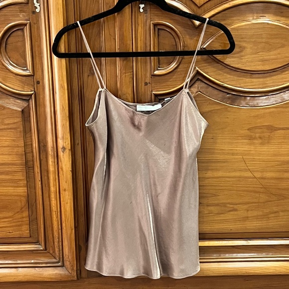 Vince Light Brown Spaghetti Strap Silky Camisole Size Small - Picture 1 of 3